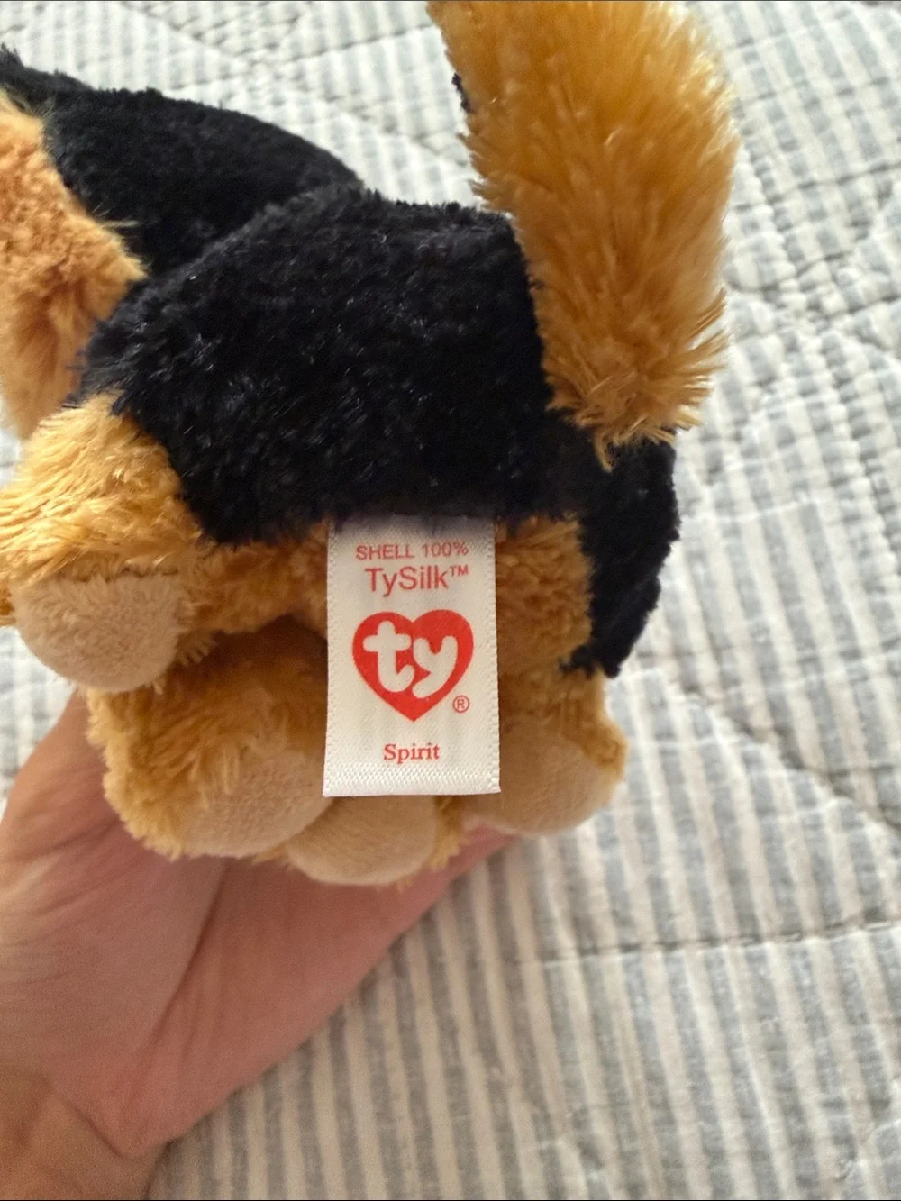 Ty Plush German Shepherd Puppy - Black, Tan & Amber